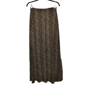 Vintage Frazier Lawrence Snake Skin Alligator Nature Animal Print Slouchy Skirt